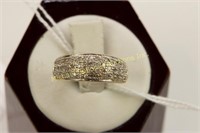 ENGLISH 9K PAVE SET DIAMOND RING