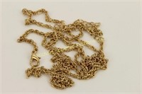 34" TWO SECTION GOLD CHAIN - TESTS GOLD