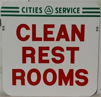 DSP Cities Service Clean Restrooms Sign