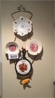 Spice rack, wall hangings, miscellaneous