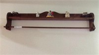 46" quilt shelf, with 5 decorative items