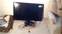 42" Hitachi flat screen tv with wall mount and
