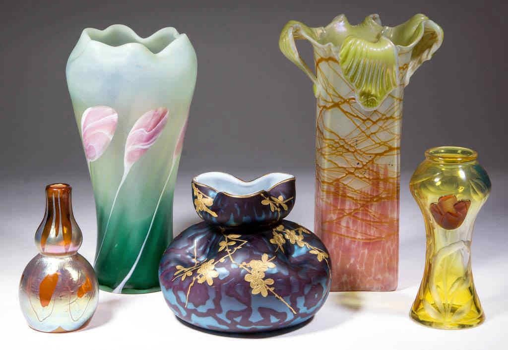 Selection of European art glass