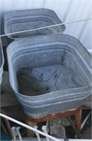Double Wash Tub on Stand