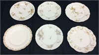 6 Haviland Porcelain Floral Plates - 10C