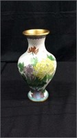 Beautiful Asian Floral Cloisonné Vase - CG