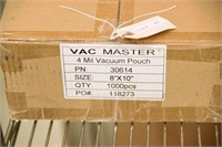 Full case of Vac Master 4 mil 8”x10” vacuum