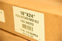 (1 ½) Boxes of Peach Butcher paper 18”x24”