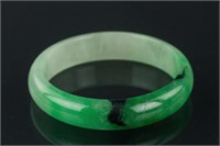 Chinese Two Colour Fine Jadeite Bangle