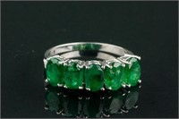 10k White Gold 3.02ct Emerald Ring CRV$1695