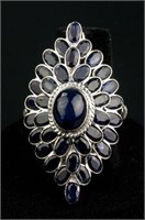 Sterling Silver 99.0ct Sapphire Ring CRV$1050