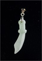Sterling Silver and Jade Pendant Retail $200