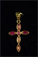 18k Gold and 0.94 Ruby Pendant CRV$1200