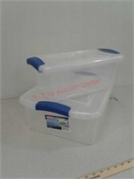 2 Sterilite totes with lids - 15 quart and other