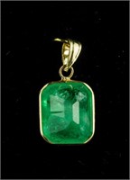 14k Gold 5.80ct Emerald Pendant, CRV$1350