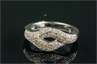 0.66ct Rhodium-Plated 66 Diamonds Ring CRV$1361