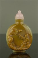 Chinese Agate Carved Snuff Bottle