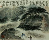 Fu Baoshi 1904-1965 Watercolour on Paper Scroll