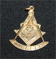 14kt yellow gold Masonic Pendant