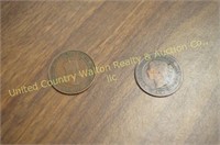 Two Canadian Large Cents 1858 and 1920