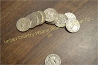 (12) Silver Quarters (50/60's)