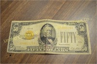 $50.00 Gold Certificate 1928