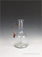 Glass Pitcher with Amber Handle