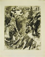 Marc Chagall Etching on BFK Rives Paper