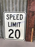 Speed Limit sign- approx 24"Tx 18"W