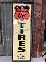 Phillips 66 tin sign -approx 42"Tx14"W