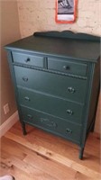 Hunter Green Painted Chest of Drawers