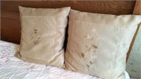 2 Needle Point Pillows From France