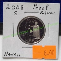 2008-S Hawaii Silver State Quarter