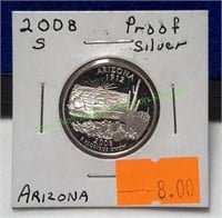 2008-S Arizona Silver State Quarter