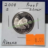 2008-S Alaska Silver State Quarter