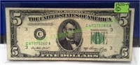 1950-A Five Dollar Federal Reserve Bank Note