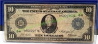 1914 Ten Dollar Large Federal Reserve Note
