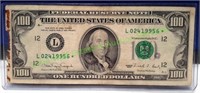 1990 One Hundred Dollar Star Bank Note
