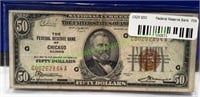 1929 Fifty Dollar National Currency Bank Note