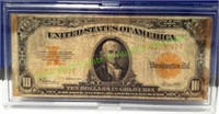 1922 Ten Dollar Large Gold Cert. Bank Note