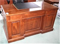 Hearden Cherry 7 Drawer Double Pedestal Desk