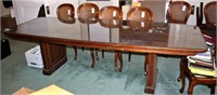 Cherry Conference Table w/Plate Glass Top
