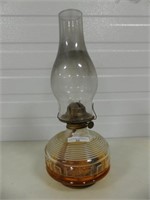 CLEAR GLASS BASE OIL LAMP
