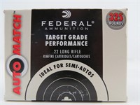 (325) rds FEDERAL .22 LR Cartridges