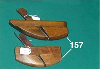 Pair of wooden compass planes
