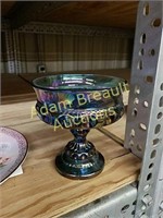 5 inch Carnival Imperial Glass compote