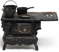 Crescent Cast Metal Toy Wood Stove