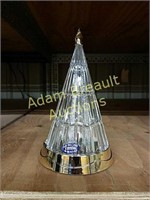 8" lighted lead crystal Christmas music tree