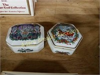 2 Heritage House porcelain musical boxes