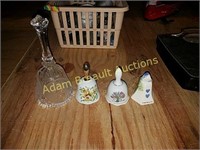 4 glass / porcelain Bells